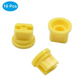 Zorveiio 10Pcs Flat Fan Spray Tip 110 Degree Plastic Nozzle Agricultural Sprayer Nozzle for Industrial Agricultural Equipment Spraying Machine, Yellow-02VP