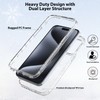 Aircawin Compatbile with 15 Pro Max Case Clear Glitter,Full Protective
