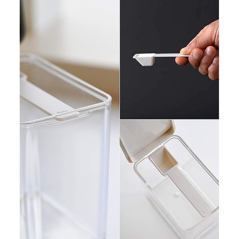 b2c Spice Container (White) | Sarasa Design Seasoning Container, Flour,
