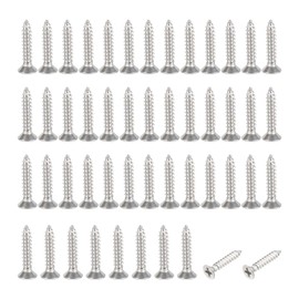 PATIKIL #6x3/4 Flat Head Sheet Metal Screws, 100 Pcs 304 Stainless Steel Phillips Drive Self Tapping Wood Screws for Metal Wood Drywall