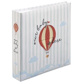 Hama Baby Album "Our Baby" (Baby Slip-in Album for 200 Photos in 10 x 15 cm Format Photo Album for Girls and Boys, Children's Album for Inserting, Photo Book with Baby Motif) Blue