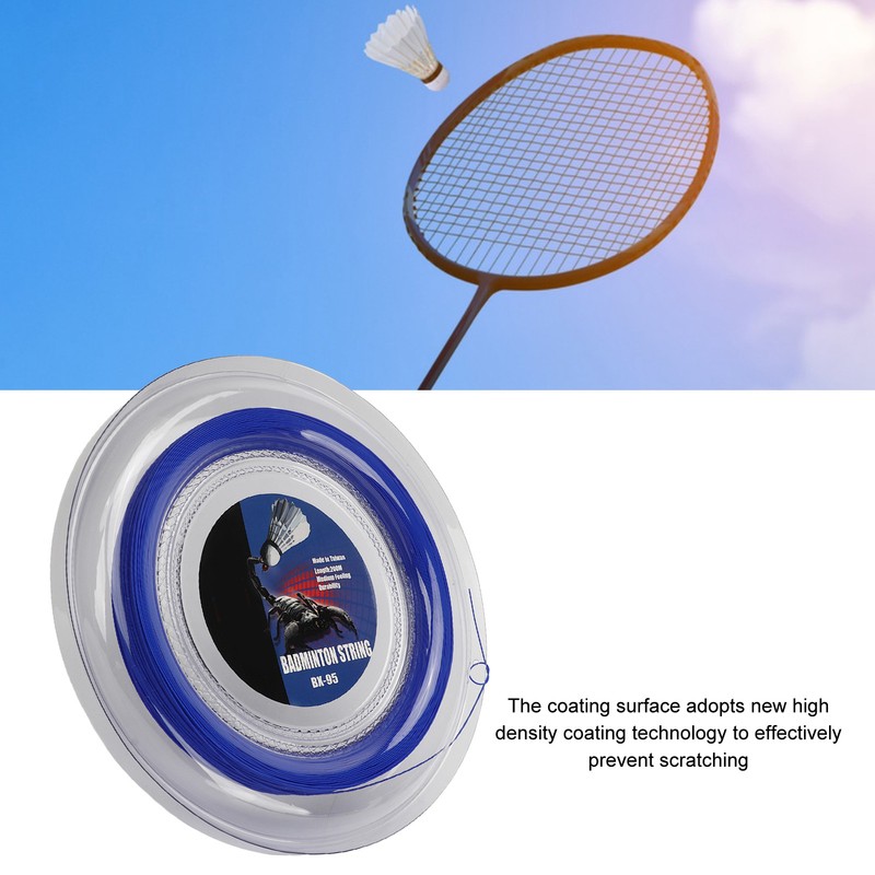 POWERTI Badminton Racquet String High Elasticity Wear Resistant Resin Fibre