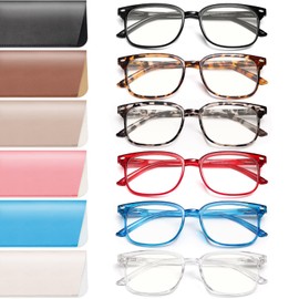 NOVIVON 6 Pack Reading Glasses for Women, Reading glasses men, Blue Light Blocking Readers, Computer eye glasses, Cheaters
