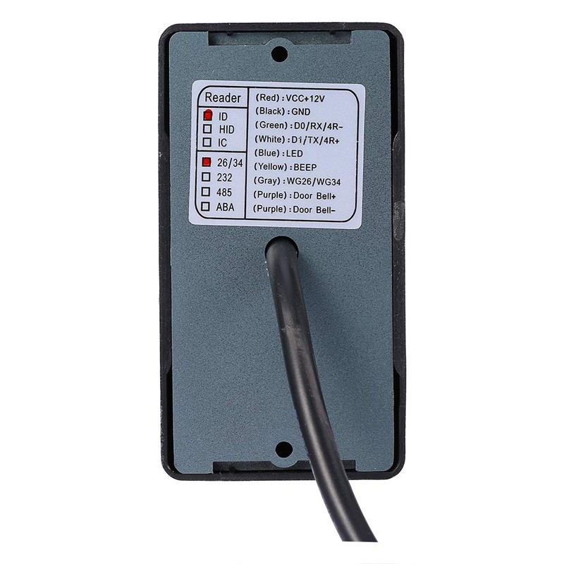 125KHz RFID Reader, Wiegand 26/34 Waterproof JS IC Card Reader