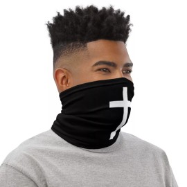 Reformed By Iron NEW Faith Cross Face Mask Neck Gaiter Black