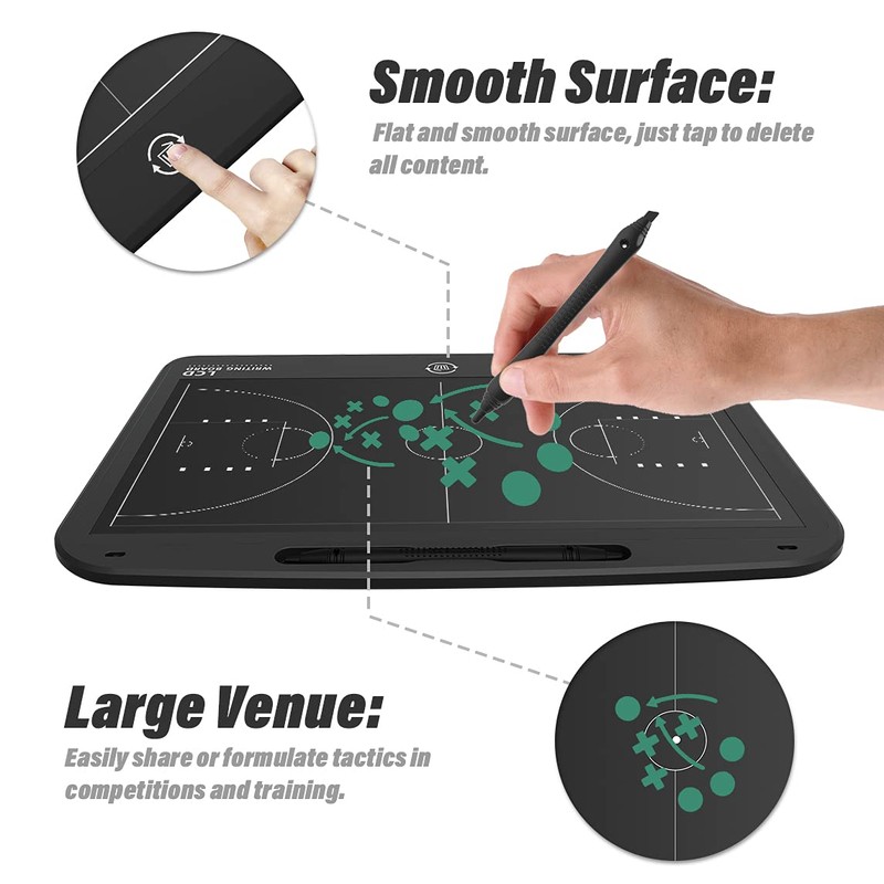 13.5 Inch LCD Basketball Coaching Board, Electronic Tactical Training Board