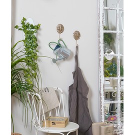 SOFFEE DESIGN 2pcs Golden Single Hooks 3D Leaves Retro Style for Room Wall Decoration, Coat Hat Scarf Hanging Hanger Entry Heavy Hooks Summer Beach Decor Matte Gold