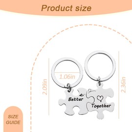 Matching Keychains Gifts for Couples Girlfriend Boyfriend Couple Keychains for Husband Wife Valentines Day Gifts for Women Men Husband Wife Girlfriend Boyfriend Keychains for Car Keys