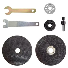 Drill Grinder Attachment and Cutter Conversion Kit, 5 Piece Set with 2x107mm/4.21in Metal Blades and Grinding Disc for Metal Cutting, Wood Polishing DIY Projects