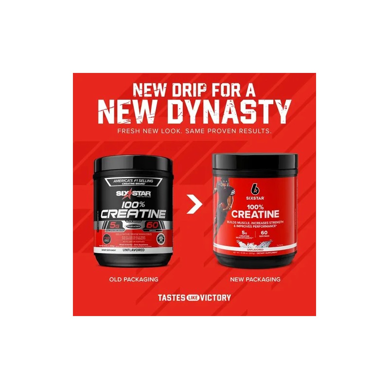 Six Star Creatine Monohidrato Polvo Sin Sabor 60 Porciones