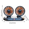 Portable Fan for Car, Auto Double Head Cooler for Dashboard,