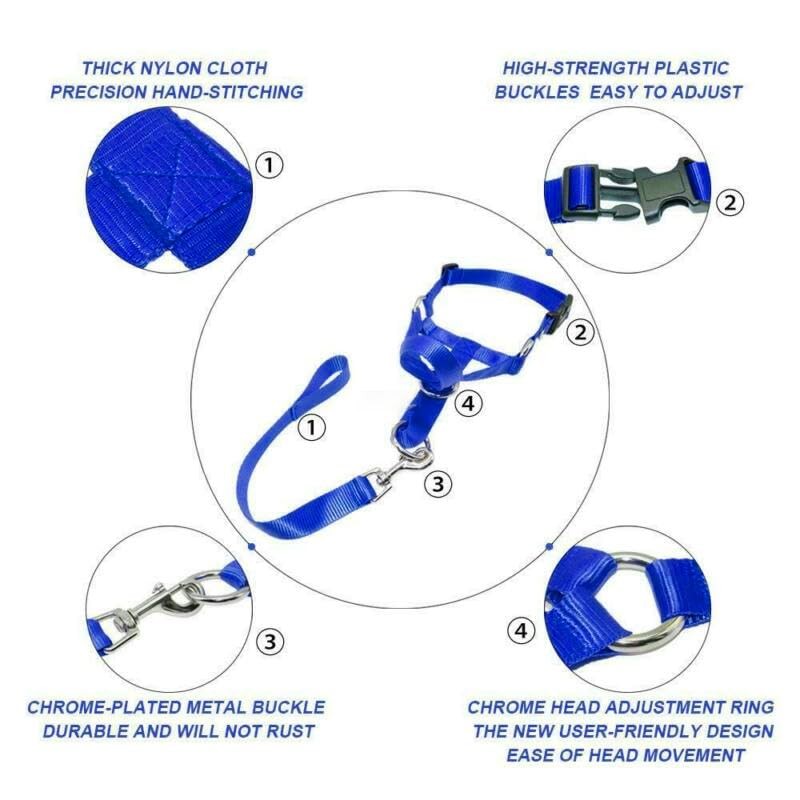 AIMALL Adjustable Dog Head Halter - Effective Anti-Pulling Training Collar