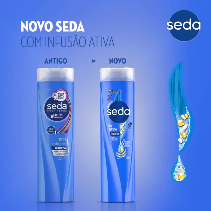 Linha Liso Extremo Seda - Shampoo 325 Ml - (Seda