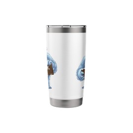 North Pole Christmas Yeti Bigfoot Holiday Festive Fun Stainless Steel Insulated Tumbler