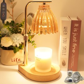 Oppsiue Candle Warmer Lamp, with Timer Dimmer Height Adjustable, Electric Candle Lamp Warmer with 2 Bulbs,Valentine's Day Gifts for Him Her,Candle Holders for Home Bedroom Decor