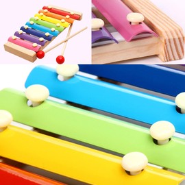 Xylophone for Children, Xylophone Glockenspiel Wood, 15 Tones Wooden Colourful Xylophone, Xylophone with 2 Beaters, Colourful Xylophone for Children, Wooden Xylophone for Children, for Adults,