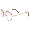 Gold Round Frame Old School True Vintage 80s 90s Reader