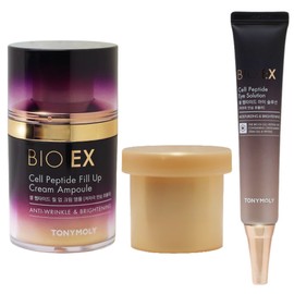 Tony Moly Bio EX Cell Peptide Fill-up Cream Ampoule + Refill + Peptide Eye Solution / 토니모리 바이오 이엑스 셀 펩타이드 필업 크림 앰플+리필+펩타이드 아이솔루션