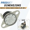 2-Pack KSD201 70-0℃ Universal Thermostat Thermal Fuse Limit Switch Compatible
