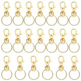 TRIXES 20 X Small Lobster Detachable Swivel Clasps for Key Split Ring