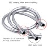 LEEFE PVC Smooth Shower Hose Flexible Anti-Kink Handheld Shower Head