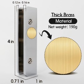 LukLoy Solid Brass Glass Shelf Bracket with 3 Screw Holes, Adjustable Shower Glass Clip Heavy Duty for 6mm-10mm Glass (Pack of 4, Chrome)