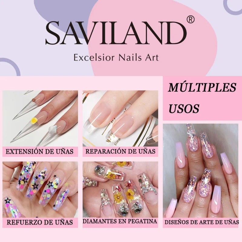Saviland, Gel De Construcción Clear, Para Extensión De Uñas