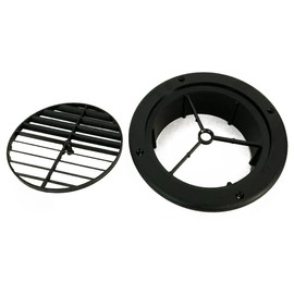 TECHVALET 7" Round Ceiling A/C Vent 1" Extension Black Fits For Newmar and Other RV Motorhome