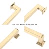 9BUILD 6 Pack 5 Inch Brushed Brass Cabinet Handles -