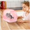 WOONEKY Chinchilla Sand Bath House for Pets Plastic Hamster Bathtub