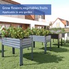 DIIYIV 2PCS Galvanized Raised Garden Bed with Legs,2PCS 48×18×30in Elevated
