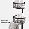 Utopia Alley Rust-Resistant Tension Pole Shower Caddy, 3 Shelves (Oil