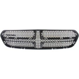 For Dodge Durango Grille Assembly 2014 15 16 17 2018 Grille Insert | Textured Black | w/Chrome Trim | Code MF5 | Plastic | CH1202104 | 5113713AB