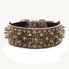 Haoyueer Leather Spiked Studded Medium & Large Dog Collars, Harnesses