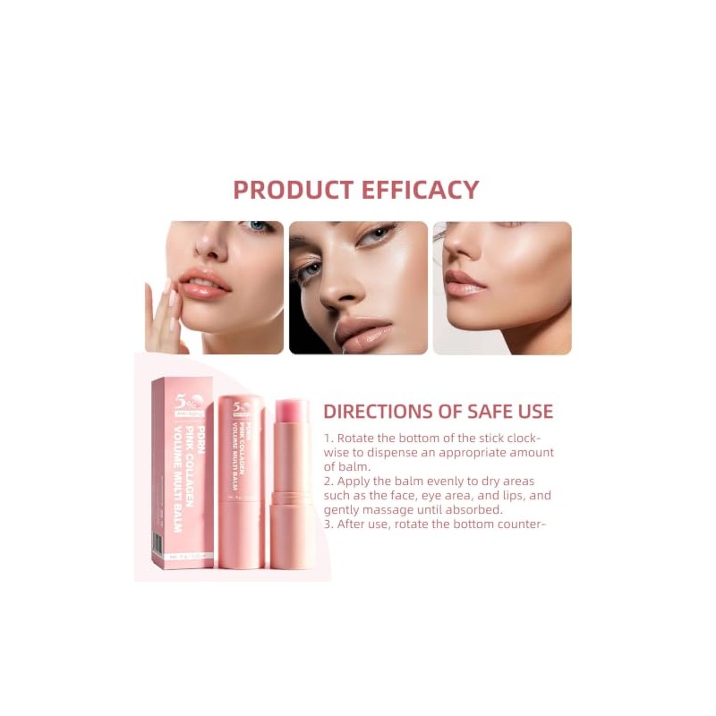 PDRN Pink Collagen Volume Multi Balm Stick, Volufiline Collagen Wrinkle
