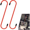 Brake Caliper Hanger Hooks with Rubber Tips for Automotive Tool Use (Steel-RED)