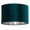 Teal Velvet & Silver Inner Modern Easy Fit Round Drum