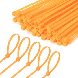 Armpow 6 Inch Orange Zip Tie 1000 PCS, 18 Lbs - Small to Medium Zip Tie, Nylon PA66 UV Resistant Cable Tie for Indoor and Outdoor Use - Ideal for bundling and securing objects