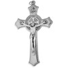 Venerare Traditional Saint Benedict Cross Pendant (Silver-Tone)