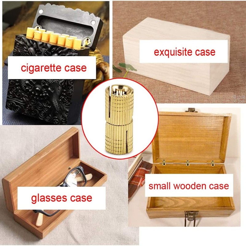 4 Pcs Hidden Brass Barrel Hinges, Concealed Box Invisible Furniture