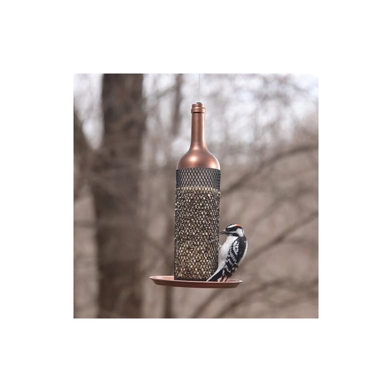 Good Directions BF113 Vineyard Select Wine Bottle Bird Feeder, Copper