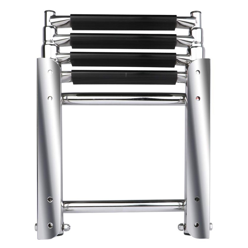Stainless Steel Telescopic 4 Step Pontoon Boat Ladder, Extendable Dive