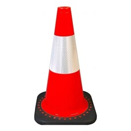 SH Cono Naranja Con 1 Reflejante De Precaución Vial 45 Cms