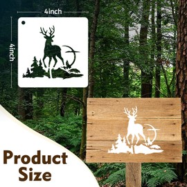 CH HAICHENG 50 PCS Animal Painting Stencils Reusable Animal Stencils for Painting on Wood Rocks Canvas Fabric Glass Pottery 4x4 Inch