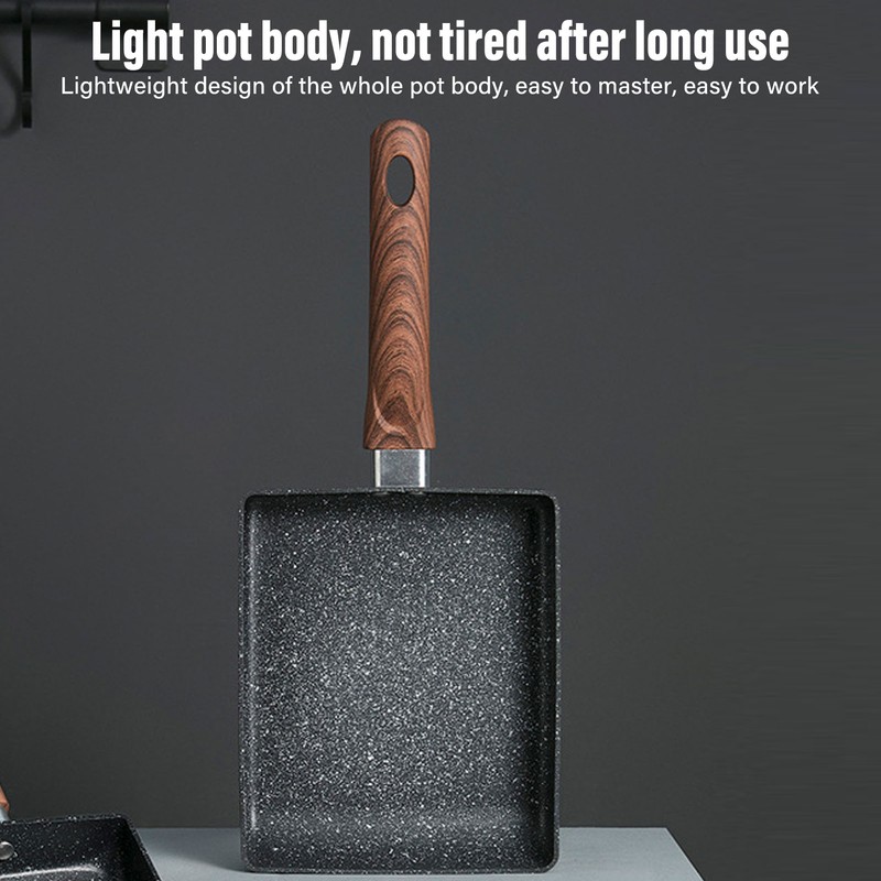 Breakfast Flat Pan Rectangle Non Stick Japanese Omelette Frying Pan