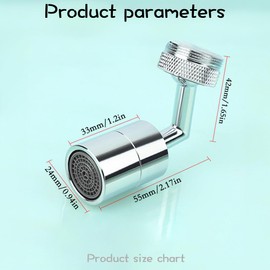 Ttdesefu Universal Faucet Aerator All-Copper Faucets Faucet Extender Swivel Faucet Aerator for Bathroom Sink