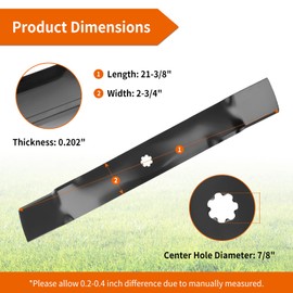 budrash GX22151 Mower Blades for John Dee re 42" Deck, GY20850 Mulching Blades for JD 102 115 125 135 D100 D110 D125 D130 Lawn Tractor, Replace AM141033 AM137333, 2 Pack