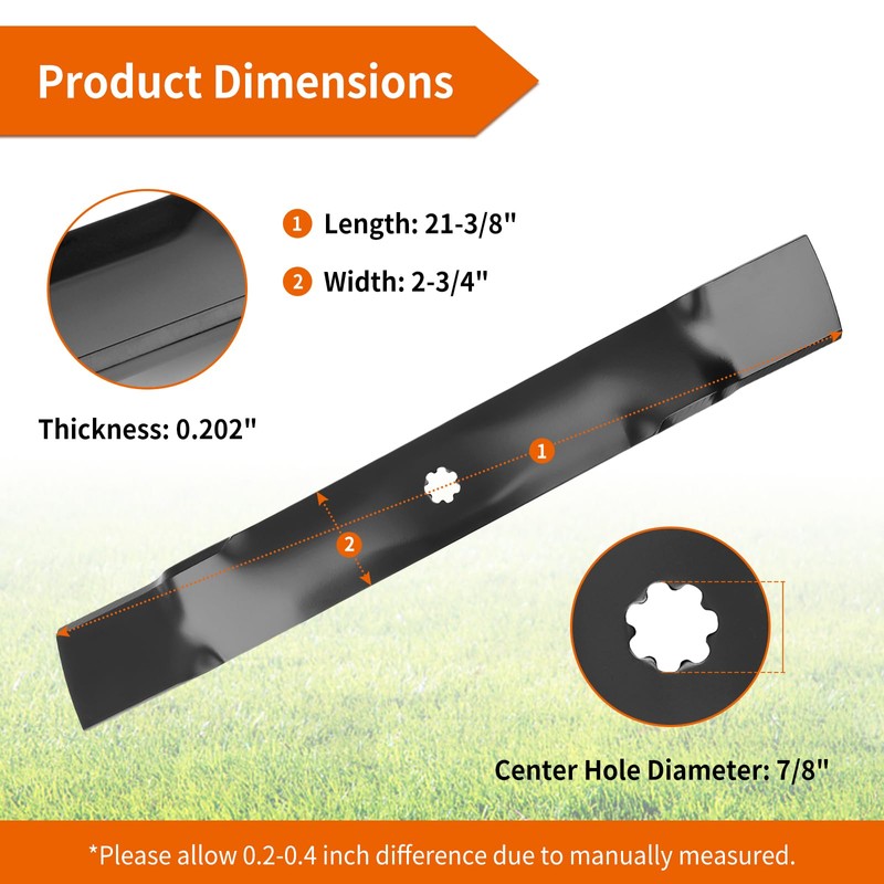 budrash GX22151 Mower Blades for John Dee re 42" Deck,