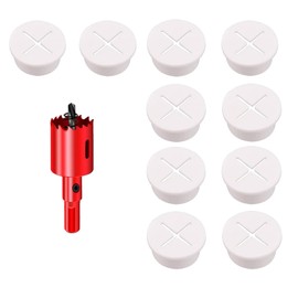 DuDuZui 10PCS Desk Grommet, 25mm Desk Cable Grommet Desk Cable Hole Covers Organize Office and Home Table Cable (White,25mm)