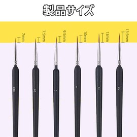 Face Brush, Extra Fine, Gradient Brush Set, Watercolor Brushes, Plastic Model Paint Brushes, Oil Painting, Acrylic Painting, Ink Painting, Fine Details, Line Drawing Brushes, Fatigue Free Design, Easy to Hold, Black, Set of 6